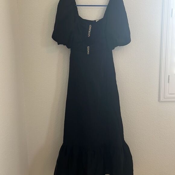 Sandro Falbala cut out dress with rhinestones EU 36 (US size 4)- NWT - Picture 6 of 9